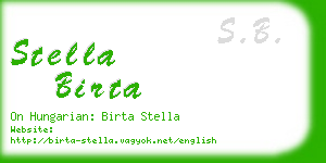 stella birta business card